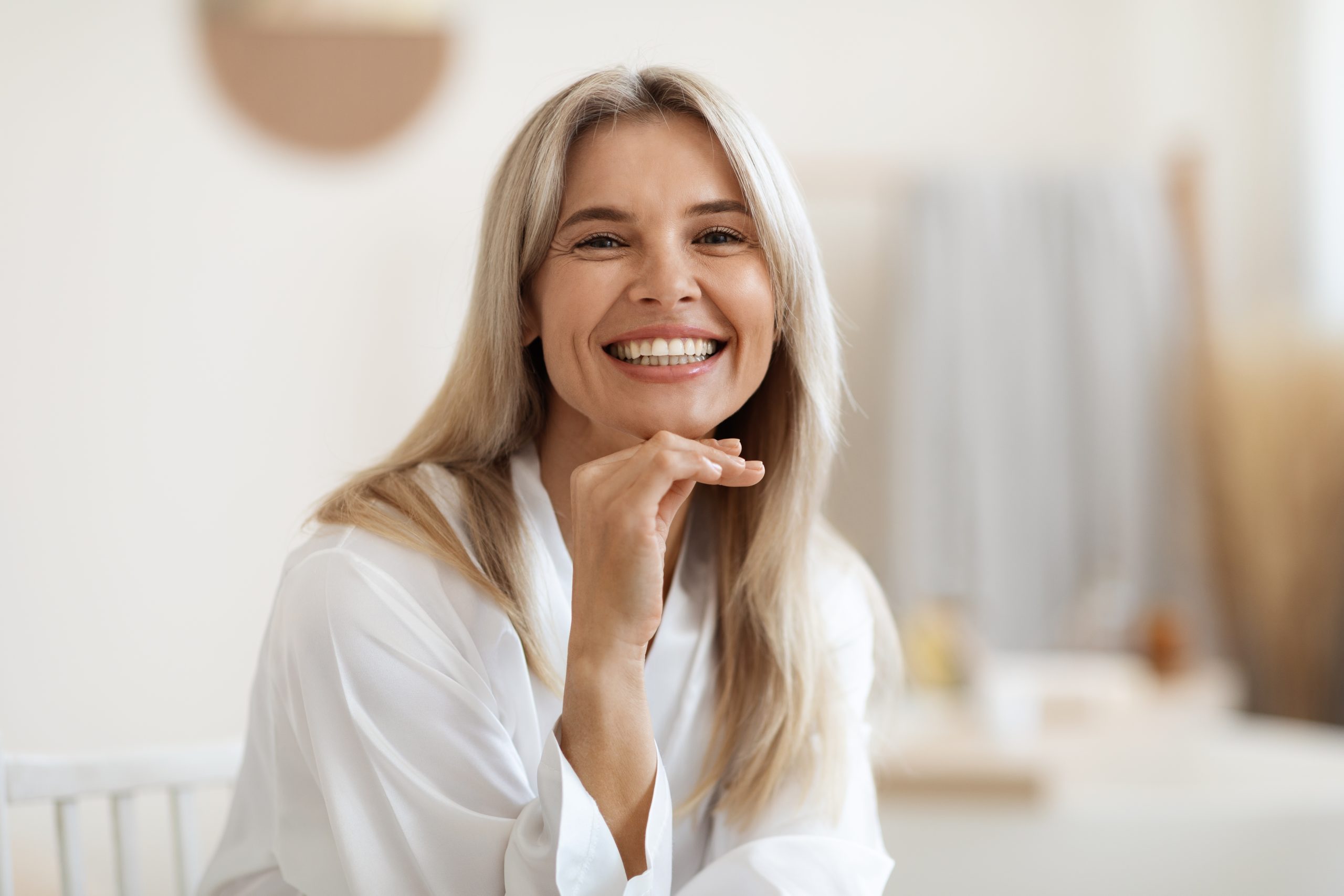 Woman smiling